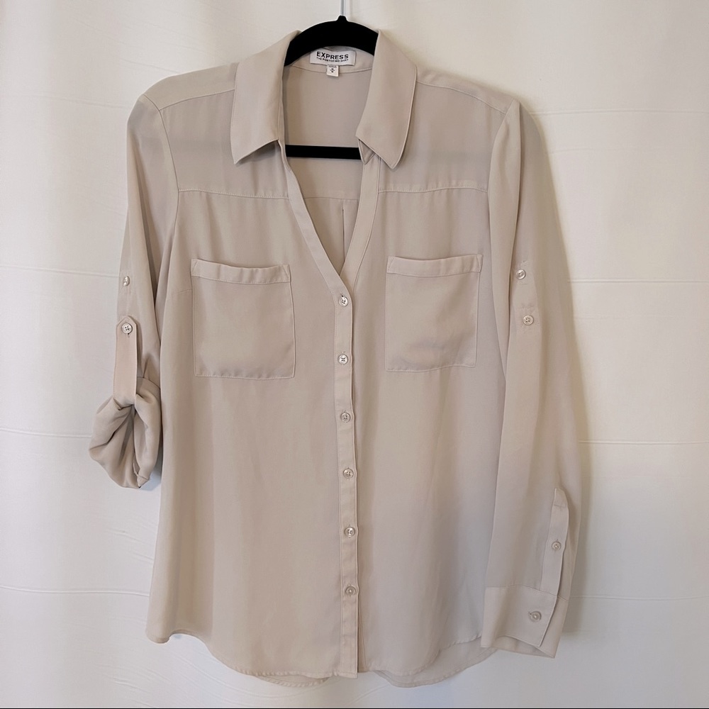Express Portofino Beige Blouse